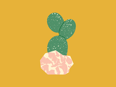 Cactus cactus illustrations rock texture vector