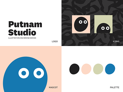 Putnam Studio Brand bloob brand identity illustration logo mascot texture typography