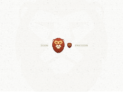 Lion Icon And Favicon brand character favicon icon illustration illustrator lion logo typography vector