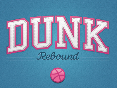 Dunk Rebound dunk typography vector