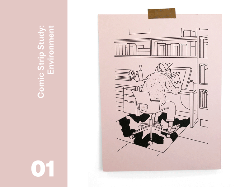 Comic Strip Study ceramics nike wacom risograph hands texture character comic illustration