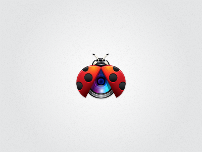 Ladybug Lens bug camera icon identity illustrator ladybug lens logo vector