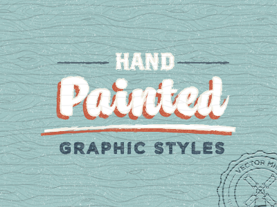 Vm Painted Graphic Styles grain graphic style illustrator nostalgic paint texture typography vector vintage wood
