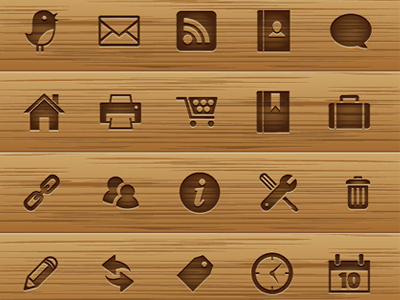 Wood Icons icons vector wood