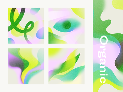 Organic Theme abstract eye gradient illustration shapes