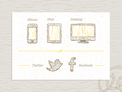 Amperbranch Icons desktop facebook grain icon icons imac ipad iphone pattern sketch texture twitter ui wood