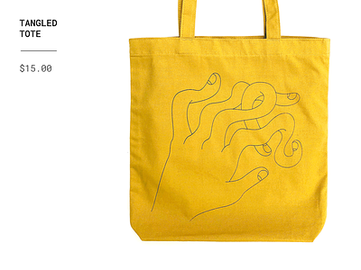 Tangled Tote hand illustration tangle tote