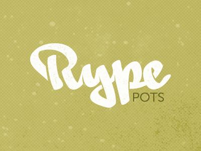 Rype Pots logo pottery typography