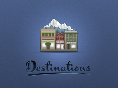 Destination Icon icon illustrator typography vector