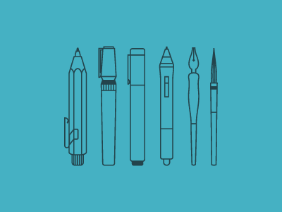 RA Tools brush icons logo pattern pen pencil seamless tile vector