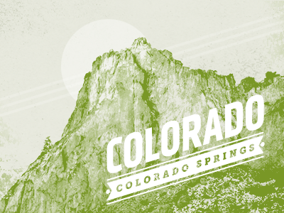 Colorado Springs colorado mountain typography