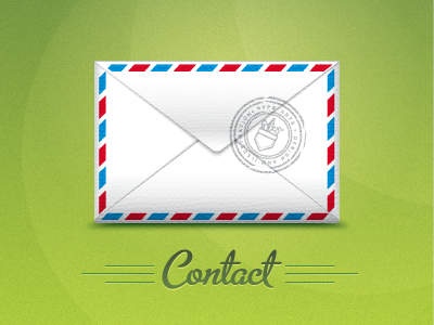 Contact Icon contact envelope icon illustrator logo mail typography vector