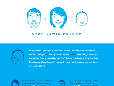 CyanPutnam.com avatars character cyan fun happy icons layout ui web