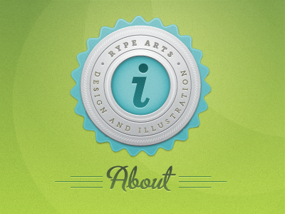 About Icon icon illustrator info logo seal typography vector