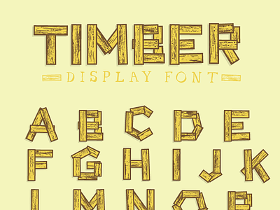 Timber Display Font display font lettering texture timber typography wood