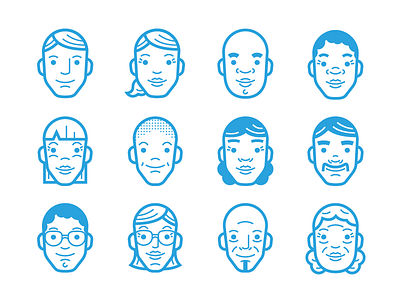 AAF Avatars avatar character diverse icon icons illustration race vector