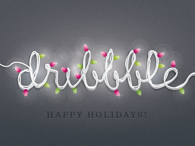 Dribbble Holiday christmas holiday icon illustrator shiny typography vector