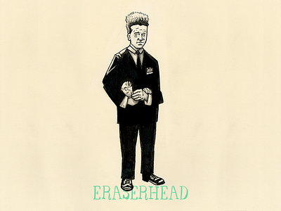 Eraserhead Henry and Son child copic creepy dad drawing father hand drawn illustration lettering lynch movie sketch typography