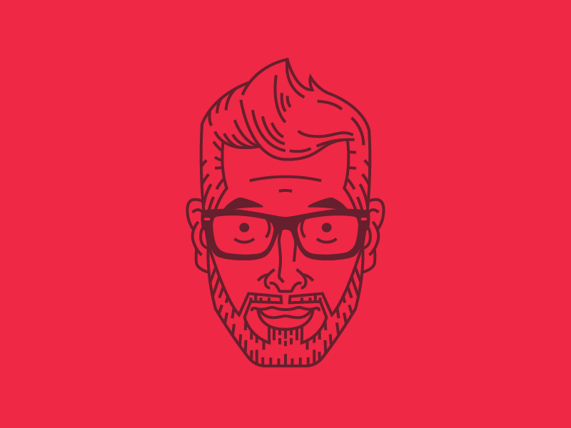 Fred Avatar avatar character colors flat glasses hair illustration simple sketch vector