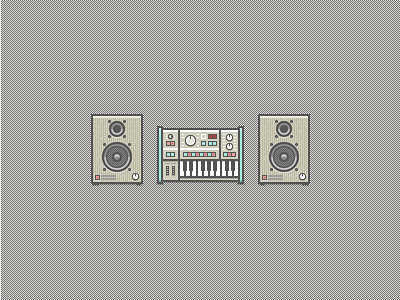 Synth And Speakers Icons