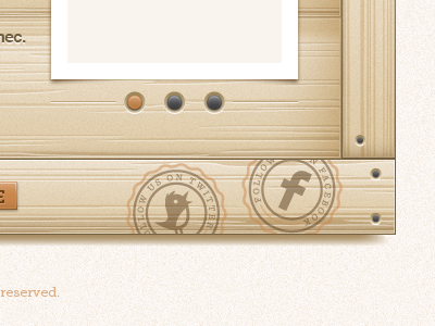 Footer Icons facebook icon illustrator seal social twitter typography vector wood