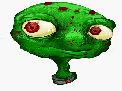 Frogbert before bringing into 3D character design illustration