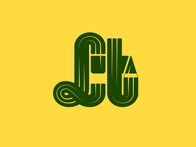 Piešta Lietuva logo flat icon illustration letters logo mark pencil symbol typography vector