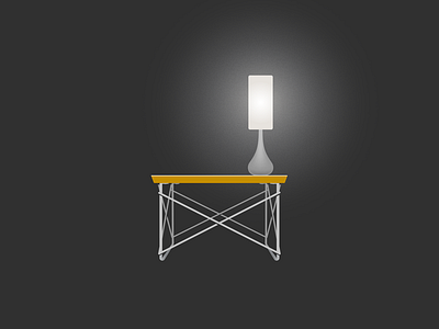 Pablo Sophie Lamp on Eames Wire Base Low Table