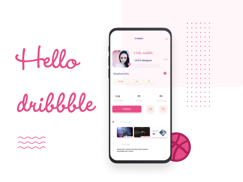 Dribbble website web design web ux ui ux design ui mobile mobile app minimal interface interface design idea hellodribbble follow me folow figma designer design clean app