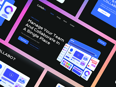 Collabo Saas UI Design Made With Uizard