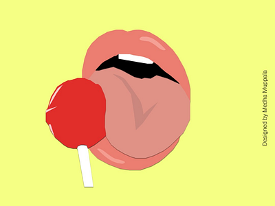 Lips and lollipop illustration