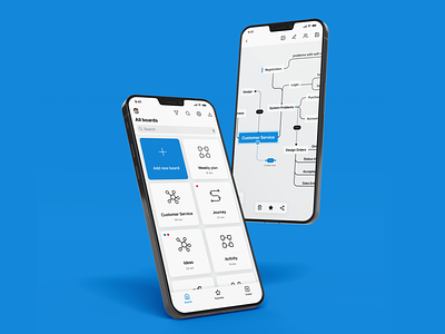 Mind map mobile app application clean design design figma ui