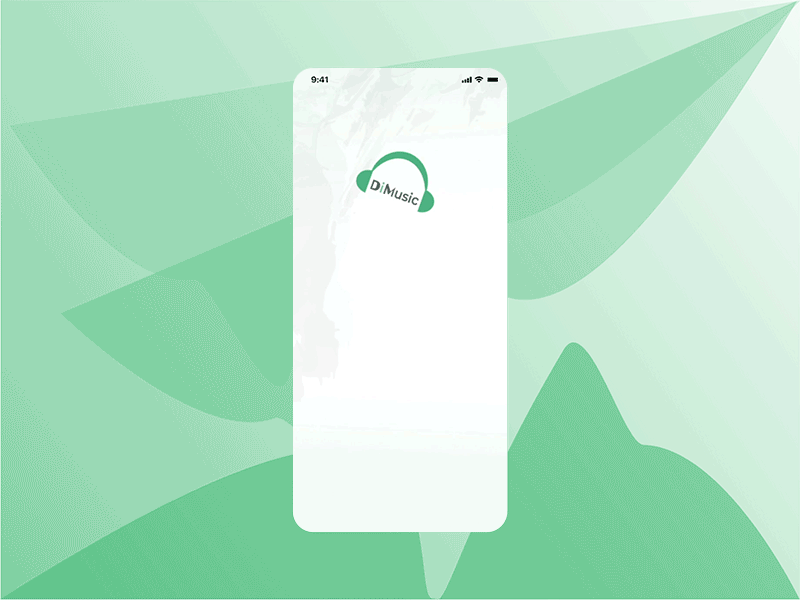 DiMusic - Music Discovery App Landing Page Animation