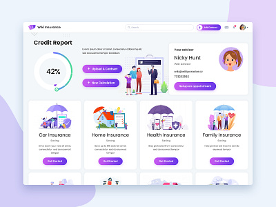 Web App UI - Insurance Company