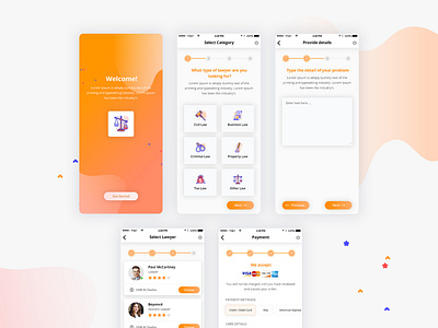 Law App UI UX Design by Kader Kh on Dribbble