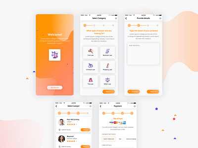 Law App UI UX Design