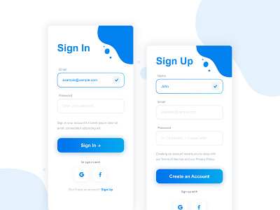 Free Login and Sign Up page UI (PSD) app app screen app ui form free free download psd login page psd sign in sign up ui design