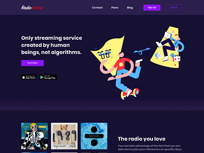 Website for a radio station