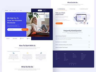 Inrate Agency Landing Page agency business color colour design features landing page typography ui ux website website design