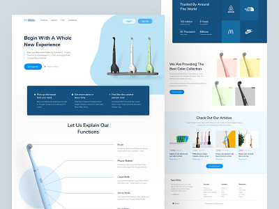 Niddo Product Landing Page branding business color design ecommerce features landing page product typography ui website design