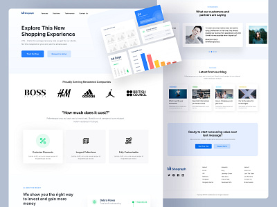 shograph landing page branding business card design landing page marketing testimonial typography ui website website design