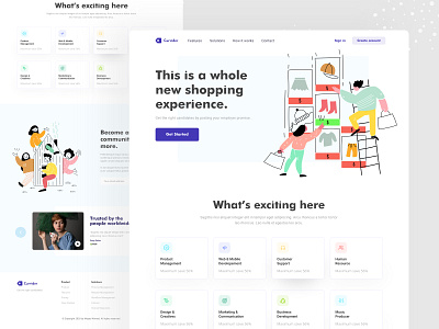 Curvider Landing page branding buisness color ecommerce features illustration landing page landingpage product typography ui ux website design