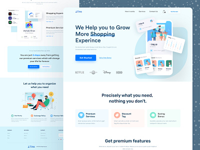 Tins v2 eCommerce Homepage app landing page branding business card color design ecommerce homepage illustration landing mobile ui website website design