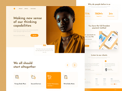 LITTE Concept Homepage branding business color design features footer homepage landing page mockup product testimonial typogaphy ui website website design