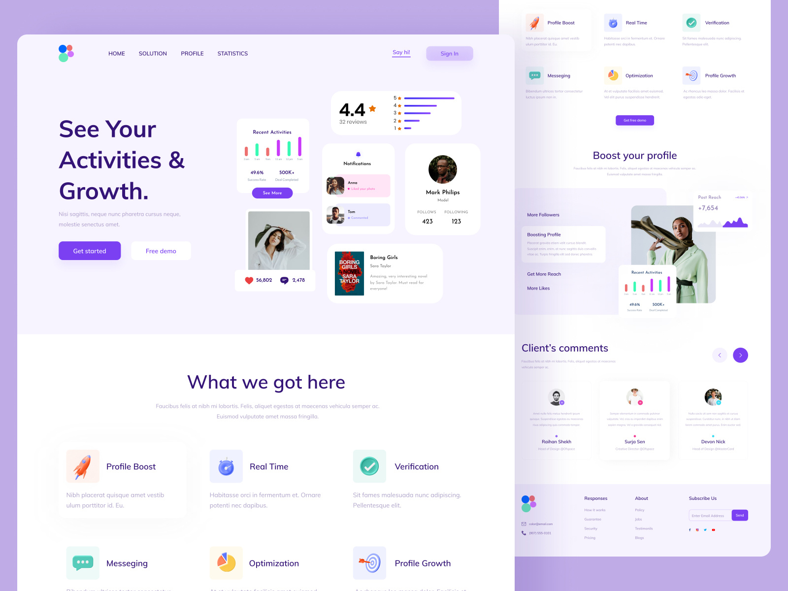 Color Landing Page by Mayad Ahmed on Dribbble