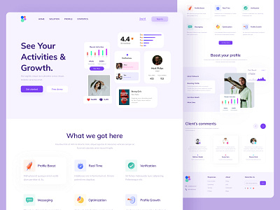 Color Landing Page branding business features footer header landing page product testimonial typography ui ui kit website website design