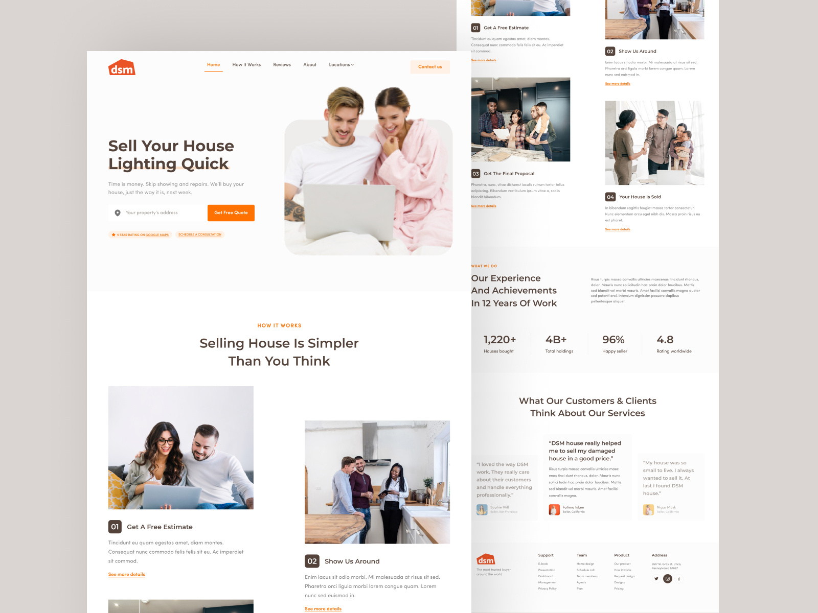 DSM Homepage | Sell your house by Mayad Ahmed on Dribbble