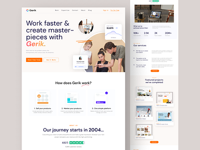 Gerik | Agency Landing Page agency business landing page product typography ui visual design website website design
