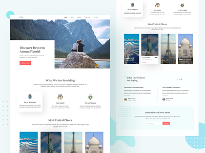 Flyte Travelling Landing Page booking design hotel landing page place testimonial travel traveling ui website website design