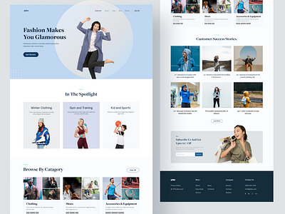 gitbe Fashion Landing Page branding clothes clothing color design fashion header landing page off ui website website design